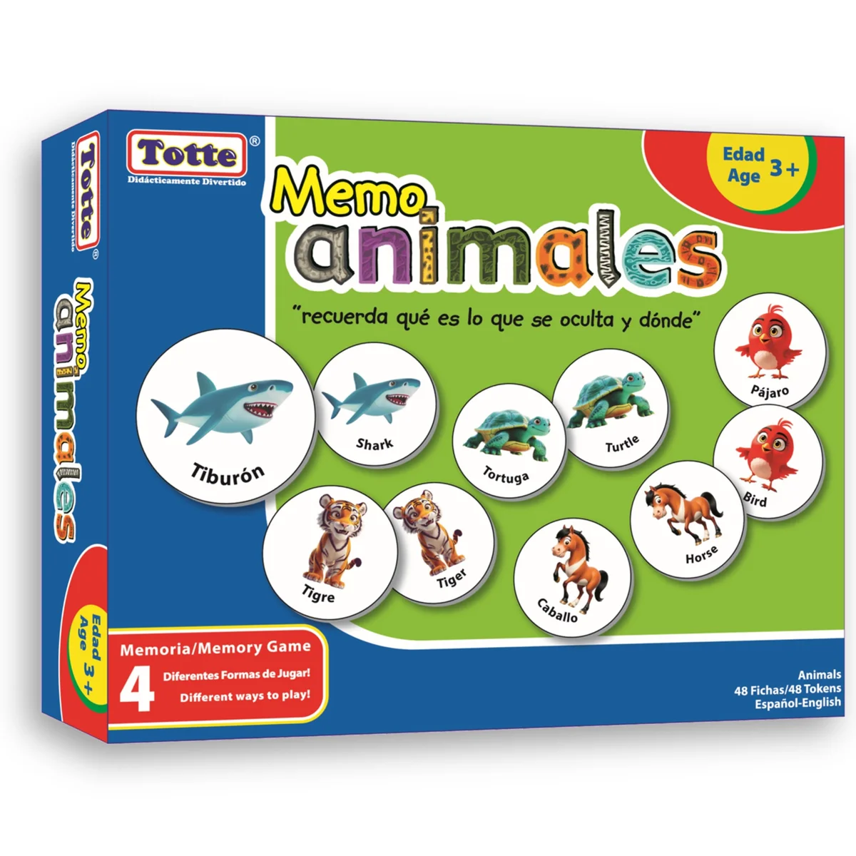 T080 Memo animales (españolinglés) Totte