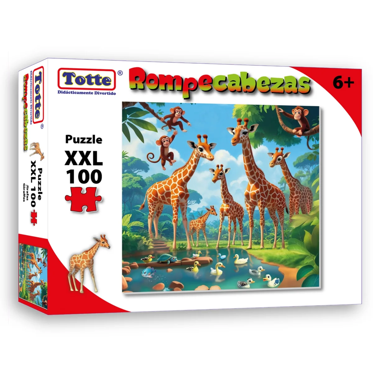 T404 Rompecabezas jirafas 100 piezas XL - Totte